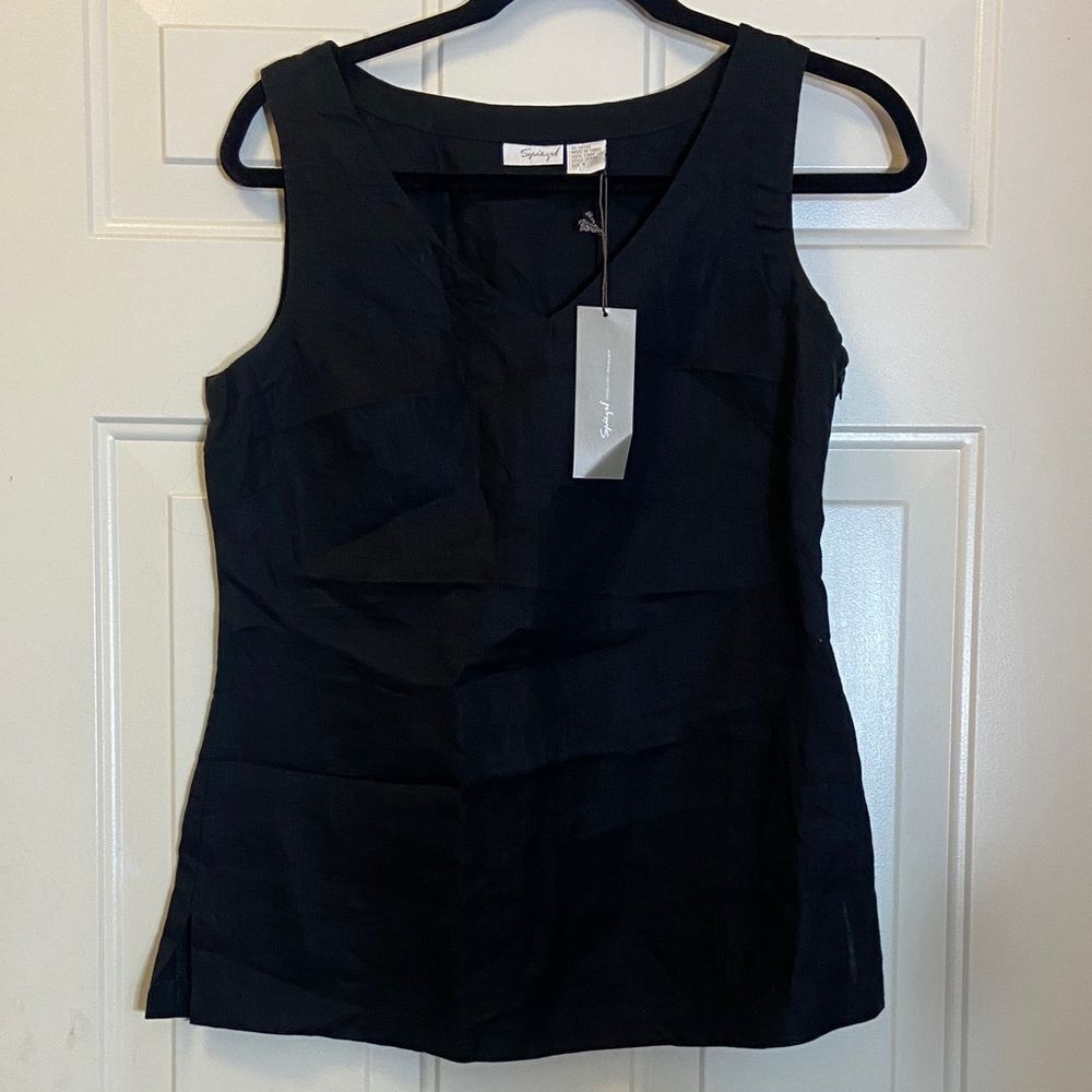 Spiegel Black Sleeveless Top Size 8